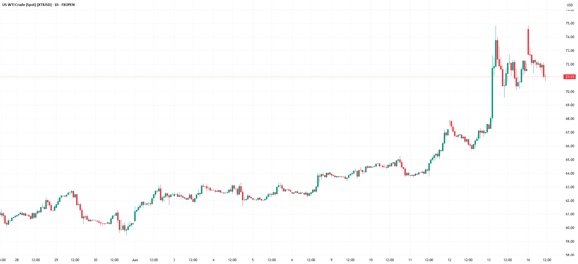 نفت خام WTI مجدداً شتاب مثبت را به دست آورد.